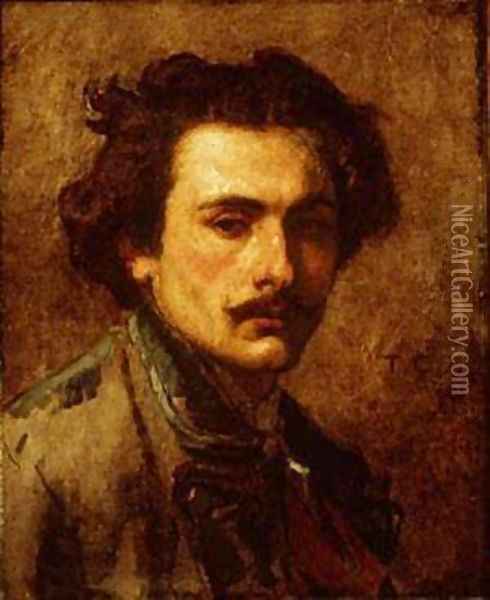 Portrait of the Artist 2 Oil Painting - Thomas Couture