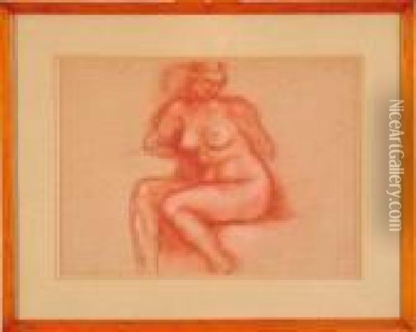 femmenue Assise Oil Painting - Aristide Maillol