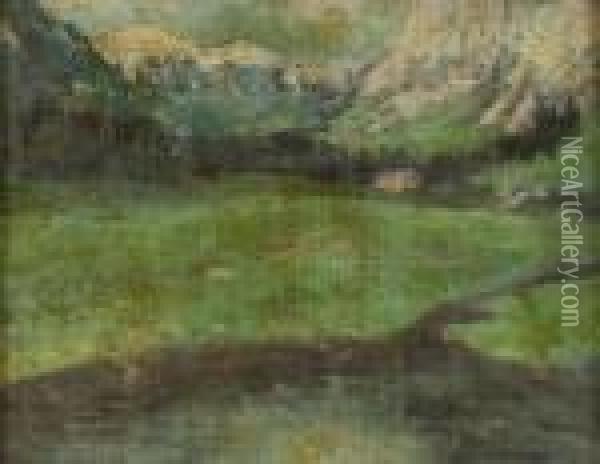 Paesaggio Montano Oil Painting - Giovanni Segantini