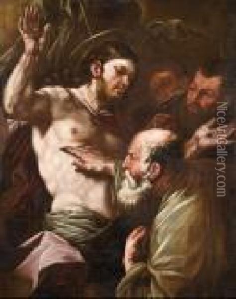 L'incredulite De Saint Thomas Oil Painting - Luca Giordano