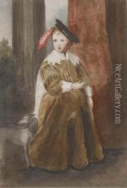 Portrait Of A Boy Oil Painting - Louisa Anne, Marchioness of Waterford