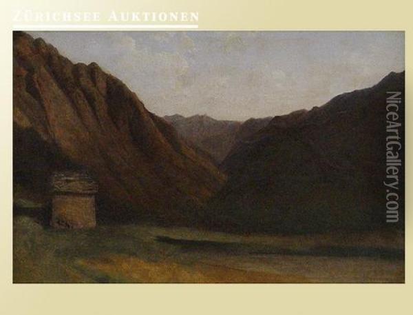 Landschaft, 1890 Oil Painting - Alexandre Calame