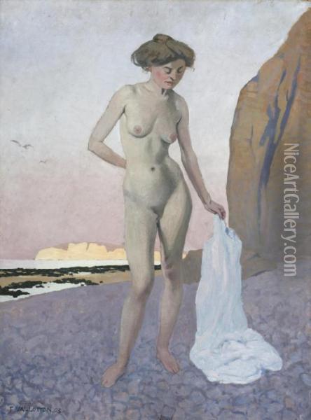 Le Bain Oil Painting - Felix Edouard Vallotton