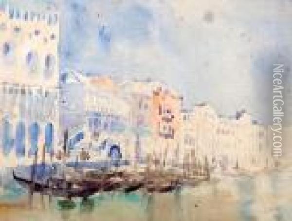 The Dogana, Venice Oil Painting - Hercules Brabazon Brabazon