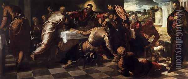 Last Supper 3 Oil Painting - Jacopo Tintoretto (Robusti)