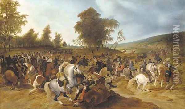 A battle scene Oil Painting - Sebastian Vrancx