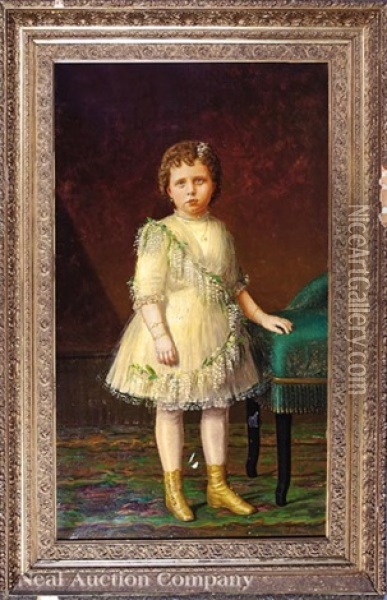 Portrait Of Louise Lulu M'liss Rolling (1886-1919) Oil Painting - John Genin
