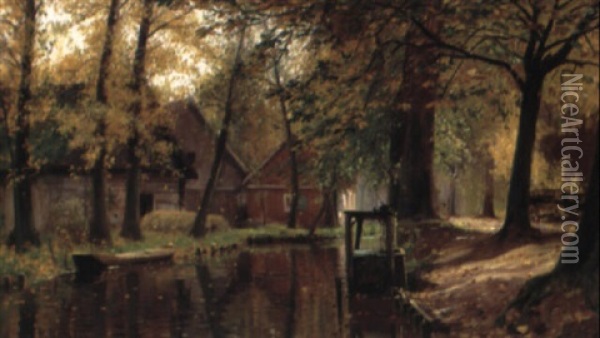 Herbstlichen Stimmung Im Spreewald Oil Painting - Walter Moras