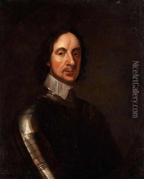Bildnis Des Oliver Cromwell Oil Painting - Adriaen Hanneman