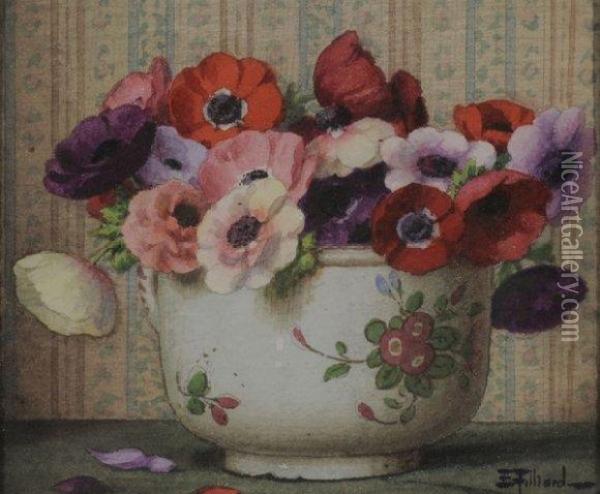 Bouquet De Pavots Oil Painting - Ernest Filliard