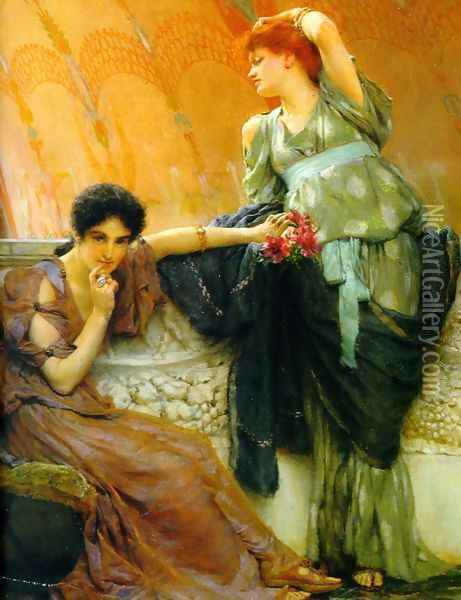 Unconscious Rivals Detail Oil Painting - Sir Lawrence Alma-Tadema