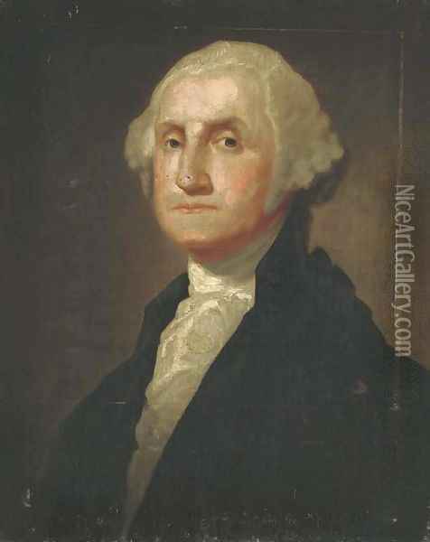 Portrait of a George Washington Oil Painting - Gilbert Stuart