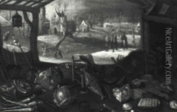 Allegory Of Winter Oil Painting - Jan van Kessel the Elder