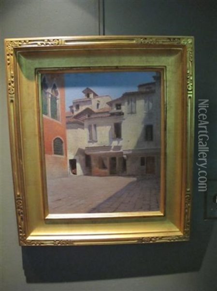 Venetian Courtyard Oil Painting - Charles James Theriat