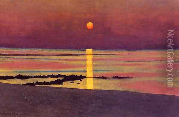 Sunset I Oil Painting - Felix Edouard Vallotton
