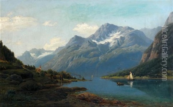Paysage Montagneux Oil Painting - Adelsteen Normann