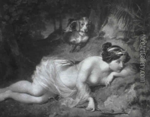 Diana Mit Ihren Hunden Oil Painting - Friedrich Sturm