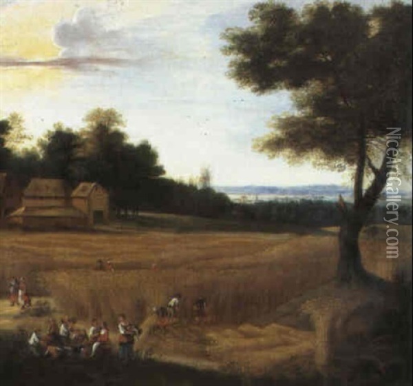 Scene De Moisson Oil Painting - Jean-Baptiste de Cany
