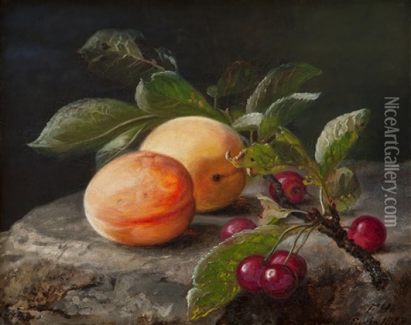 Oppstilling Med Frukt Oil Painting - Frants Diderik Boe