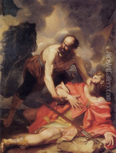 The Conversion Of Saul (saint Paul) Oil Painting - Pietro (Monrealese) Novelli