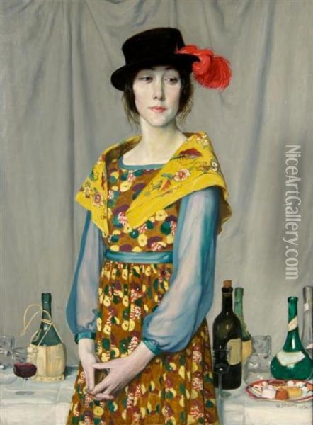The Buffet Oil Painting - William Strang