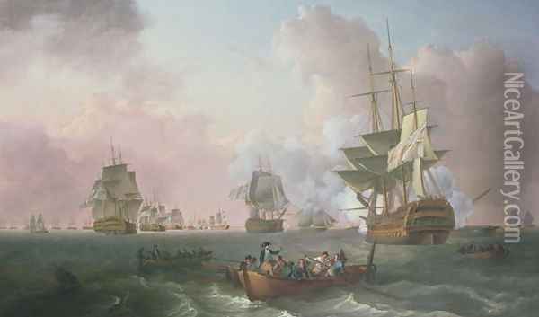 The Battle of the Nile Oil Painting - William Anderson