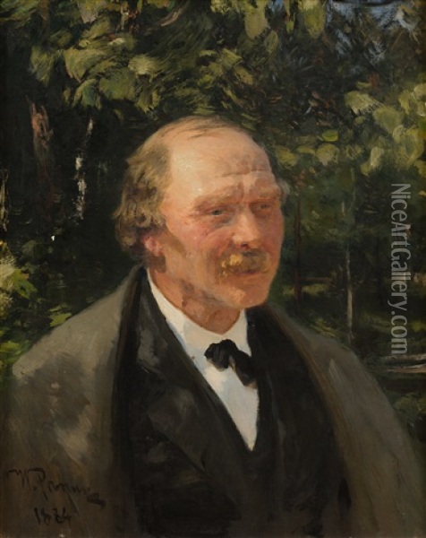Portrait Of A.g. Bielopolskiy Oil Painting - Ilya Repin