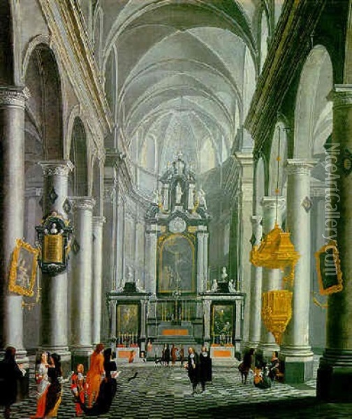 Kircheninterieur Oil Painting - Wilhelm Schubert van Ehrenberg