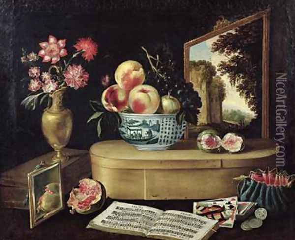 The Five Senses 1638 Oil Painting - Jacques Linard
