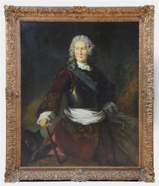 Portrait De Thomas Gouyon, Marquis De Matignon Oil Painting - Louis Tocque