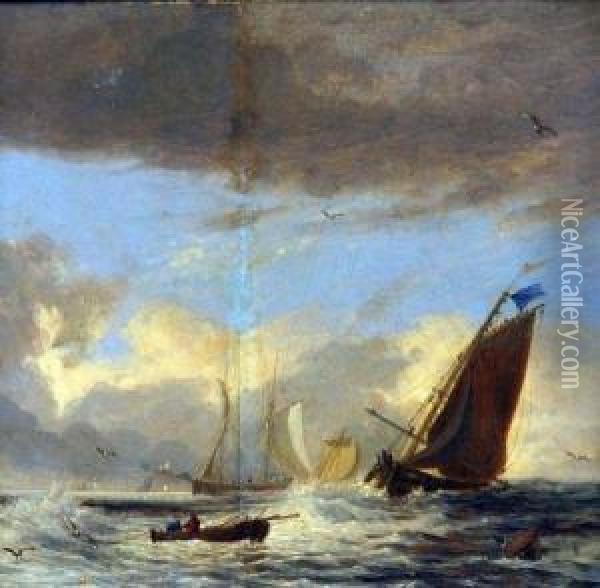 Seascape Oil Painting - Alfred Stannard