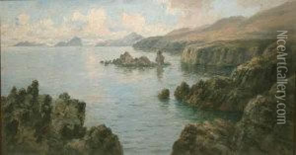 Northern Ireland Coastal View Oil Painting - Alexander Williams