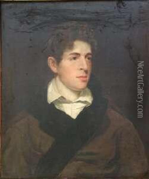 Half Length Portrait Of A Gentleman Possibly John Philip Kemble,the A Oil Painting - John Opie