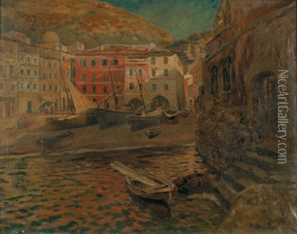 Motiv Aus Cinque Terre (?) Oil Painting - Eduard Ameseder