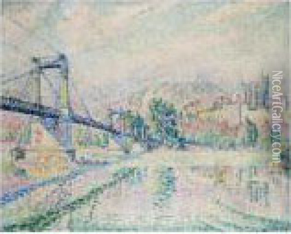 Le Pont De Viviers Oil Painting - Paul Signac