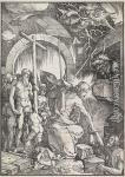 Christ In Limbo Oil Painting - Albrecht Durer
