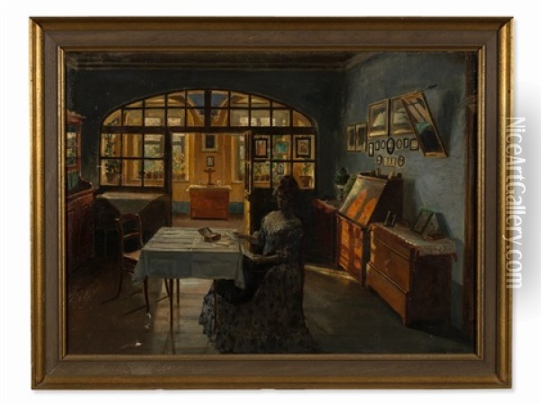 Interior Oil Painting - Rudolf Eichstaedt