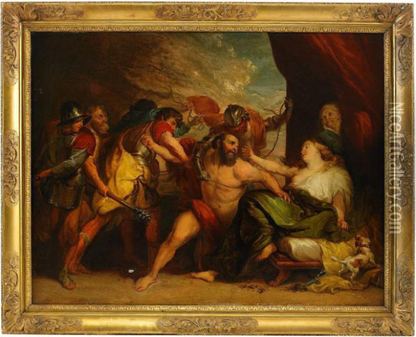 Simson Och Delila Oil Painting - Sir Anthony Van Dyck