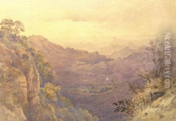 The Blue Valley, Mahabaleshwar Oil Painting - Lieutenant General Henry Francis Hancock