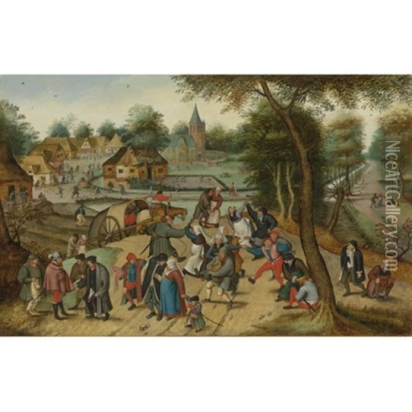 Return From The Kermesse Oil Painting - Pieter Brueghel the Younger