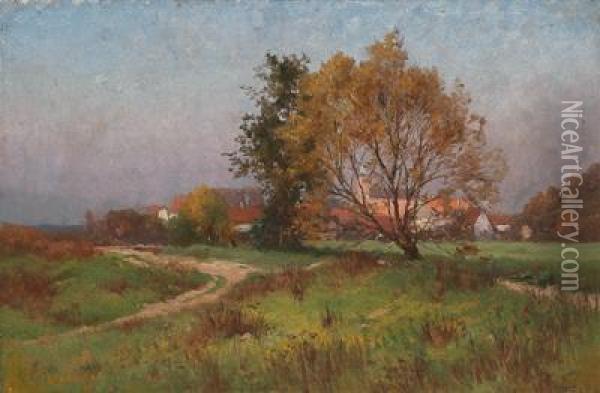 A Spring Landscape Oil Painting - Victor Puhonny