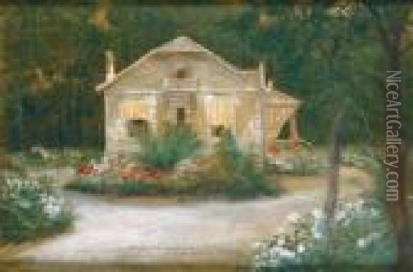 Villa Eureka Oil Painting - Georges Jules Victor Clairin
