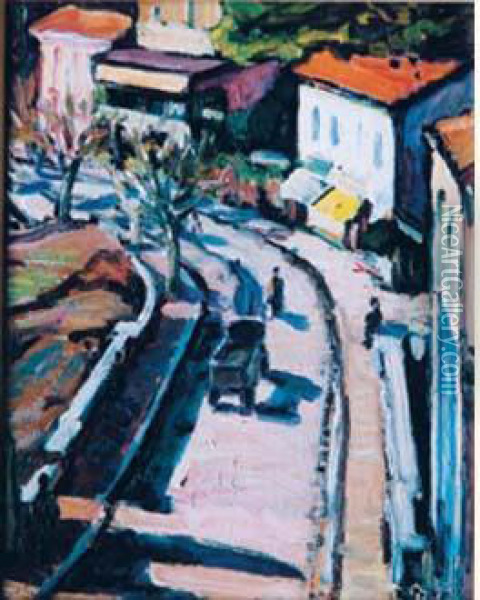 Village Du Midi Oil Painting - Jean Peske