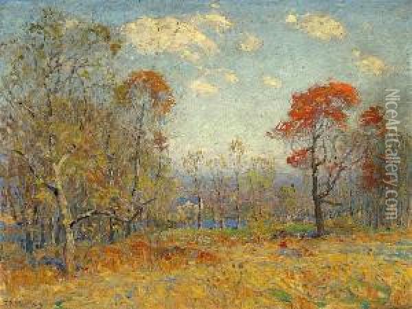 Autumn View Oil Painting - Thomas Rathbone Manley