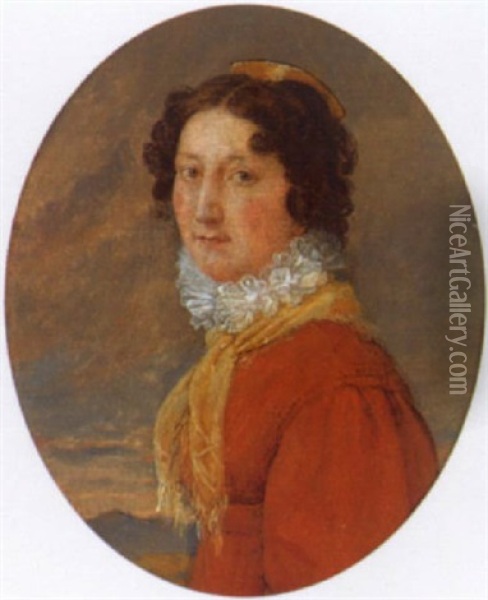Portrat Von Jeanne Suzanne Constantin Oil Painting - Auguste Aristide Fernand Constantin