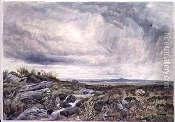 Showery Weather, Bettws-y-Coed Oil Painting - John Lloyd Bond