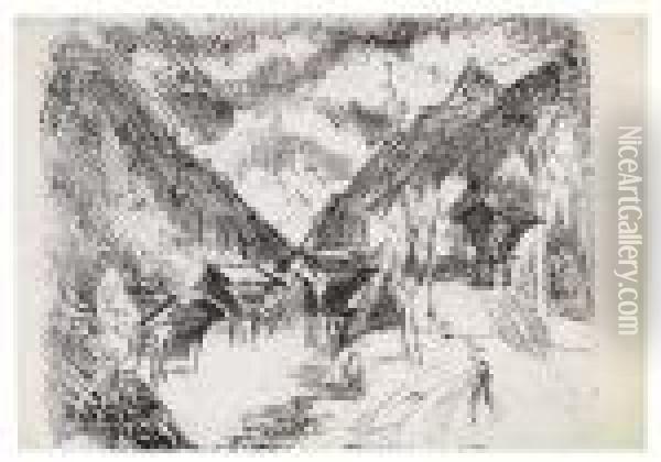 Monsteiner Speicher Oil Painting - Ernst Ludwig Kirchner