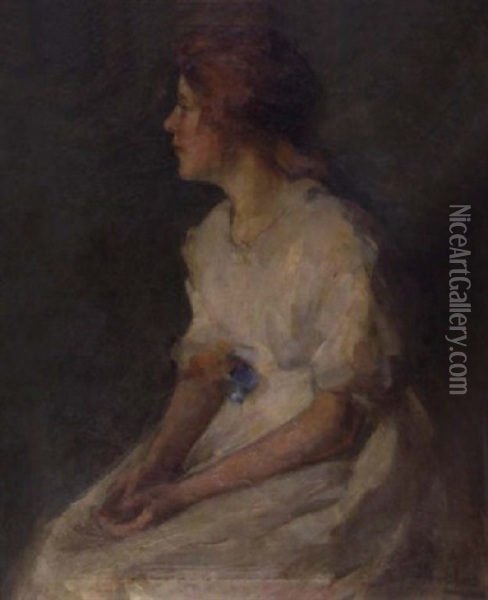 Portrait Of Elizabeth Harrison Oil Painting - Eva Theresa Bradshaw