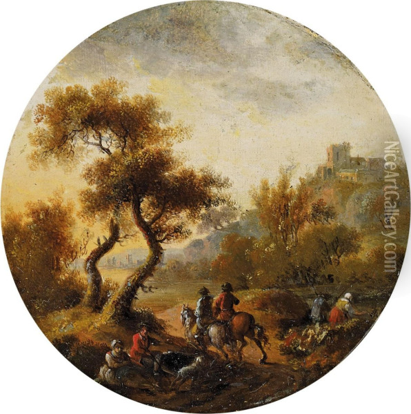 Landschaft Mit Burg Undreitern Oil Painting - Isaac de Moucheron