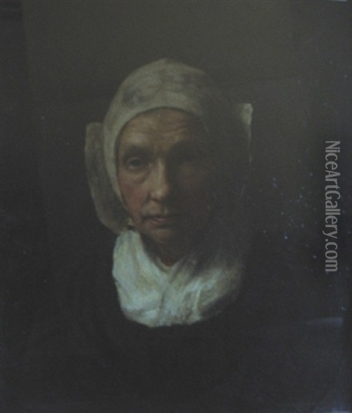 Untitled Portrait Oil Painting - Martin Borgard